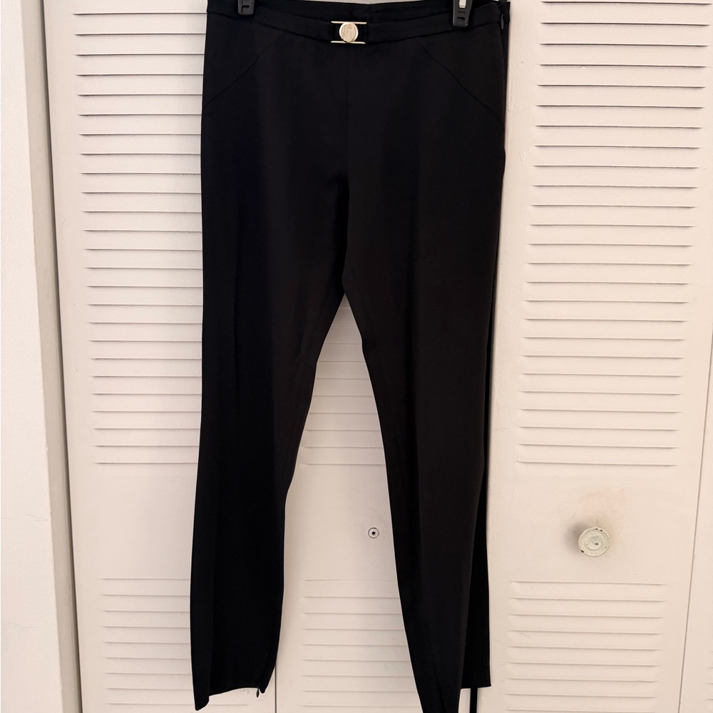 Versace Black skinny pants with gold Detail